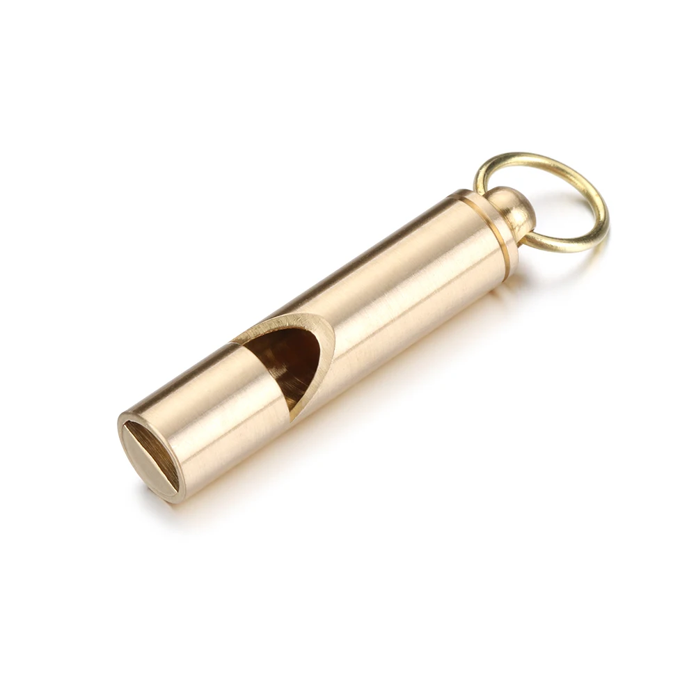 Creative Portable Brass Keychain Portable Unique DIY Craft Tools Whistle Ruler Key Ring Pendant Jewelry Keychain Accessories