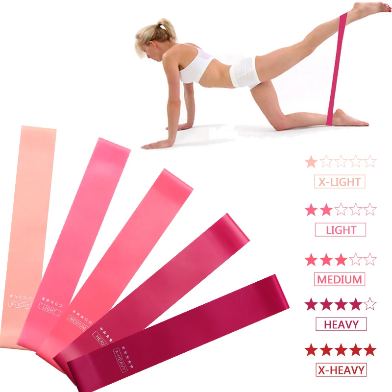

5pcs Training Fitness Gum Exercise Gym Strength Resistance Bands Pilates Sport Rubber Fitness Bands Crossfit Workout Equipment