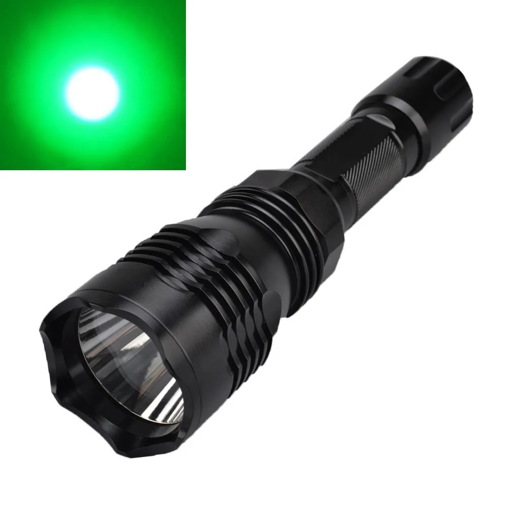 Tactical Green LED Hunting Flashlight HS 802 350lm Green Light Toch XR