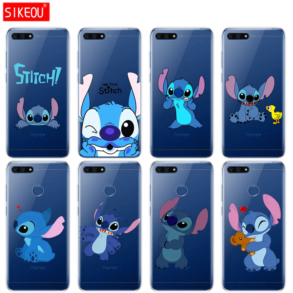 Силиконовый чехол для телефона Huawei Honor 7A PRO 7C Y5 Y6 Y7 Y9 2017 2018 Prime с милым рисунком Лило