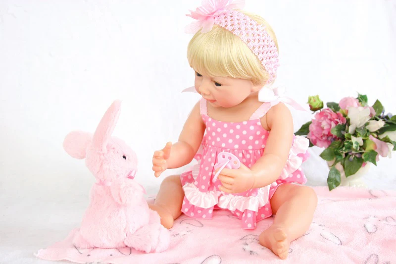 Boneca reborn 22 дюймов полное тело виниловых Reborn для маленьких девочек куклы Высокое
