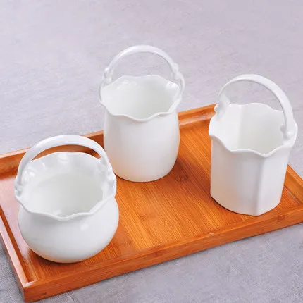 Костяной фарфор ложка держатель корзина формы палочки для еды держатель белая керамическая посуда хранение кухонной утвари банка
