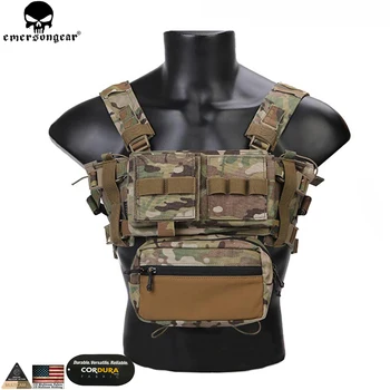 

EMERSONGEAR Tactical Chest Rig Micro Fight Chissis MK3 Chest Rig Airsoft Hunting Combat Vest with 5.56 Mag Pouch Multicam