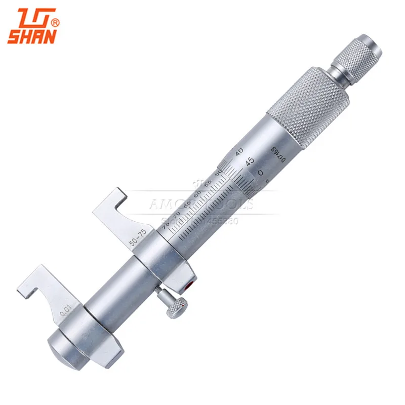SHAN Inside Micrometers 50 75mm/0.01mm Carbide Metric Ratchet Screw