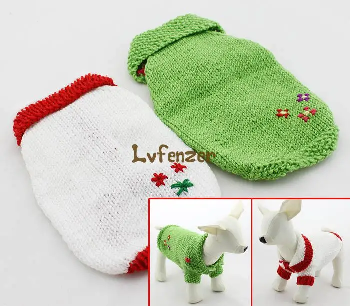 font b Pet b font Products Dog font b Supplies b font Sweaters acrylic Green
