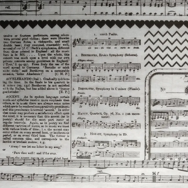 paper with music notes