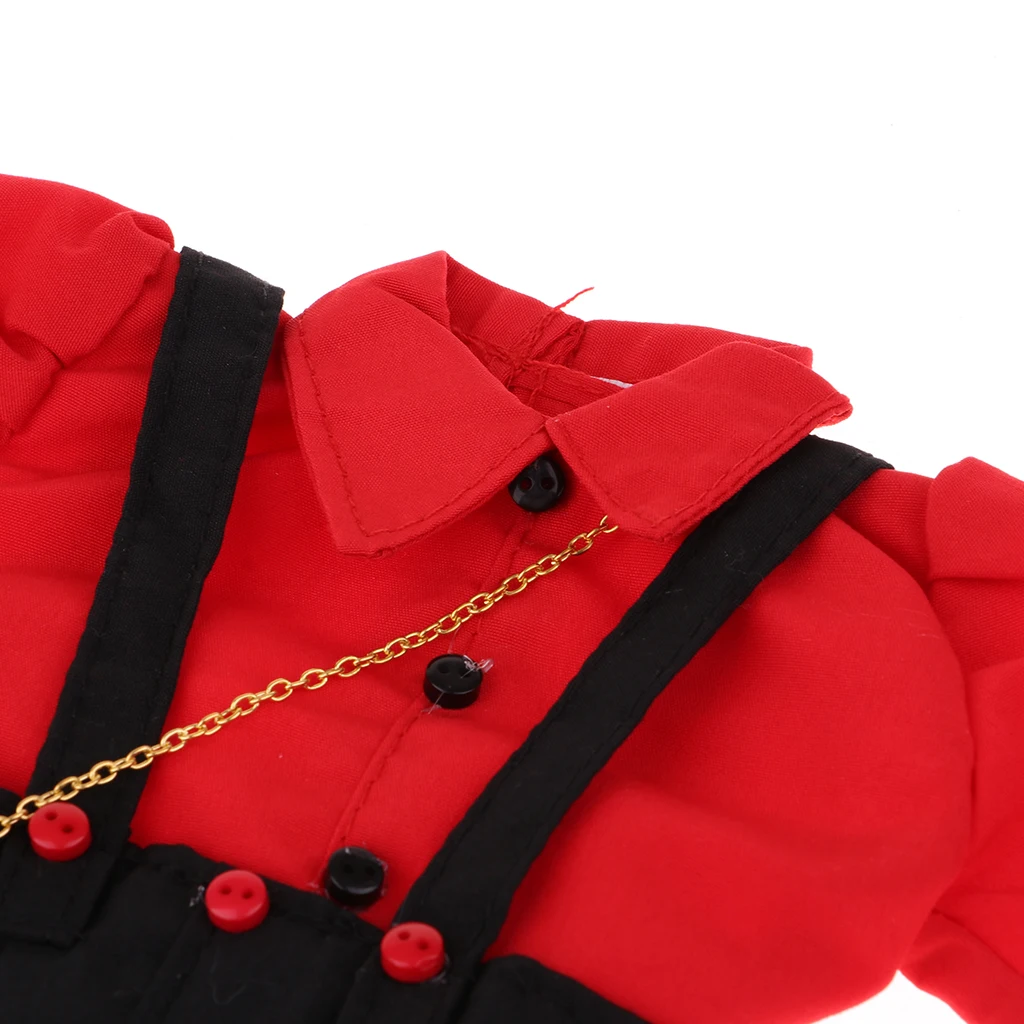 1/3 BJD Doll Clothes Outfit Shirt Suspender Long Pants Overalls with Mini Bag for Girl Gift