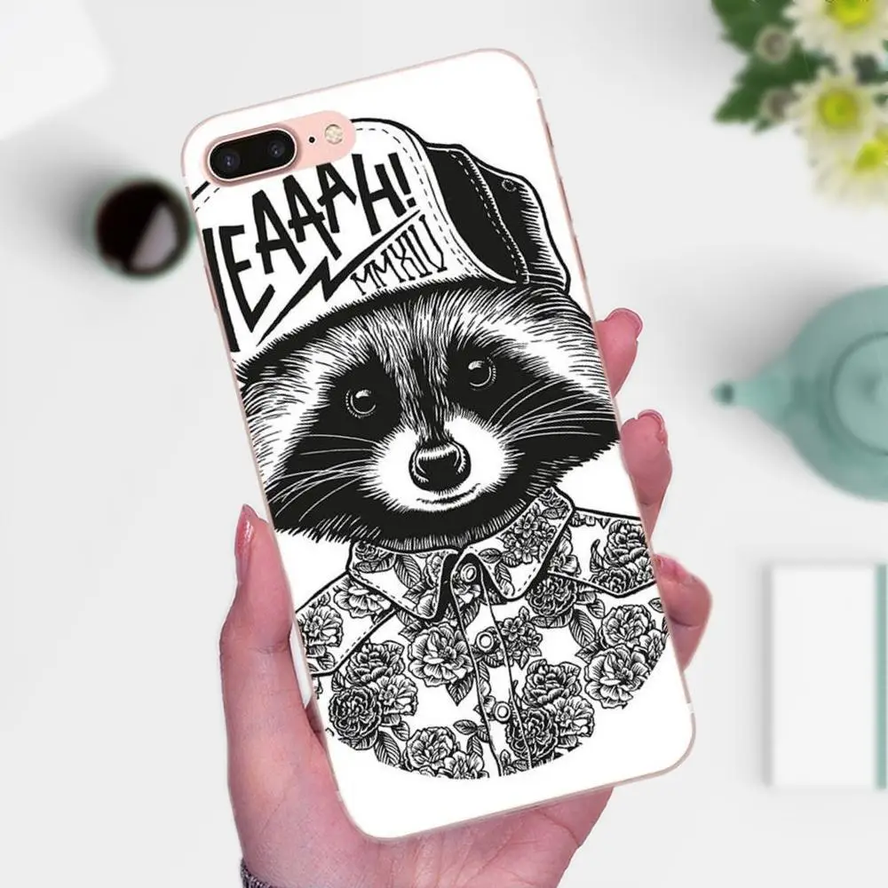 Эксклюзивный Мягкий Роскошный принт енота для Xiaomi Mi3 Mi4 Mi4C Mi4i Mi5 Mi 5S 5X 6 6X 8 SE A1 Max Mix 2