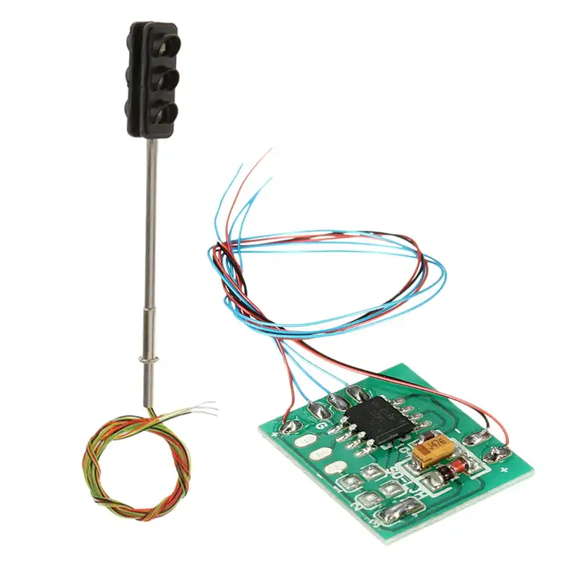 3 цвета дорожный светильник сигналы Ho Oo Масштаб Модель 6Led для Diy песок стол пересечение уличного строительства железной дороги две стороны - изображение