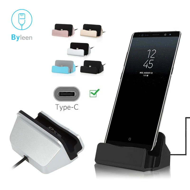 

Byleen USB Cable Sync Cradle Charger For Samsung Galaxy S9 S10 NOTE 9 A70 Xiaomi mi8 mi9 se redmi note 7 Type C Stand Holder