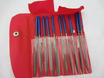 

free shipping 10pcs/lot,5*180 gold handle halfround file, diamond needle file set, jewelry engraving fixing files, jewelry tools
