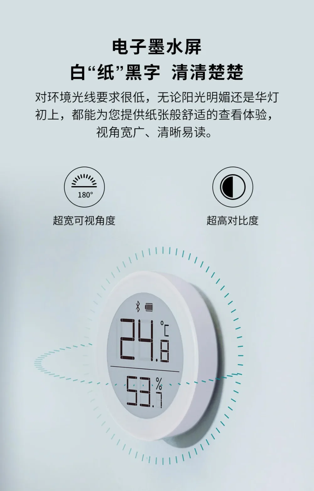 Xiaomi Youpin прозрачная трава Bluetooth гигротермограф Высокочувствительный ЖК-экран гигрометр датчик температуры использования с приложением Mijia