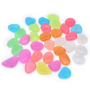 

100 Pcs Luminous Pebbles Stones Glow In The Dark Garden Ornaments Wedding Decoration Home Crafts Party Event Supplies