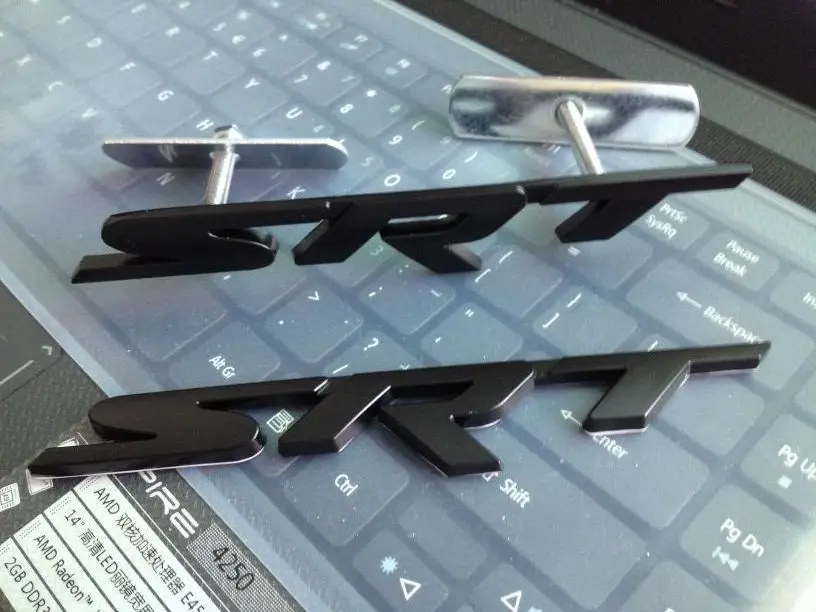 2X New Car Styling 3D Black Metal Auto Badge Front Grille Grill + Rear