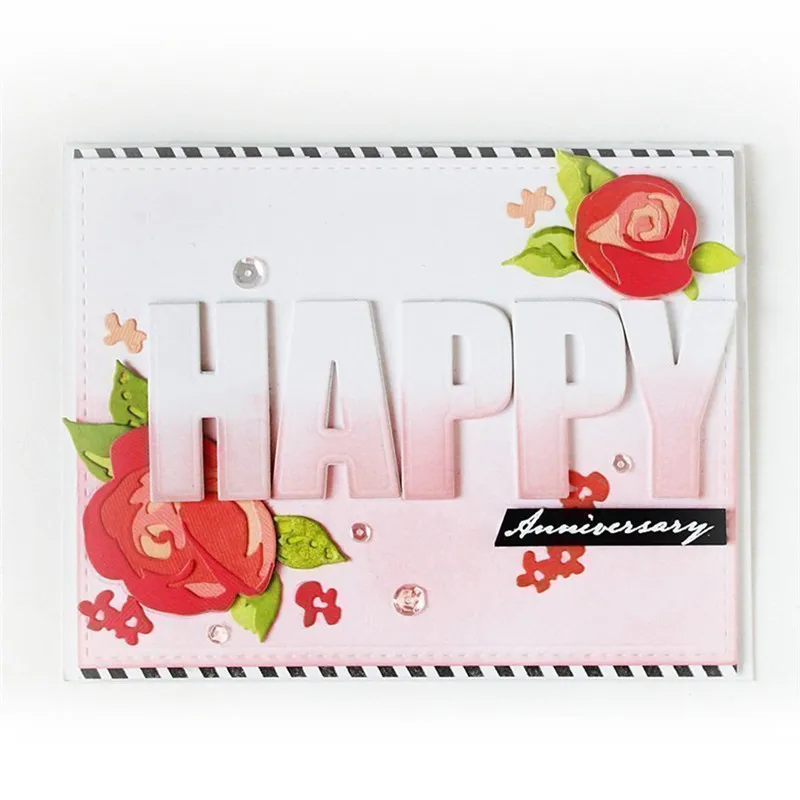 

DiyArts 26pcs Alphabet Letter Words Dies ABC Metal Cutting Dies for For DIY Scrapbooking Decorative Crafts Paper Cards Diecuts