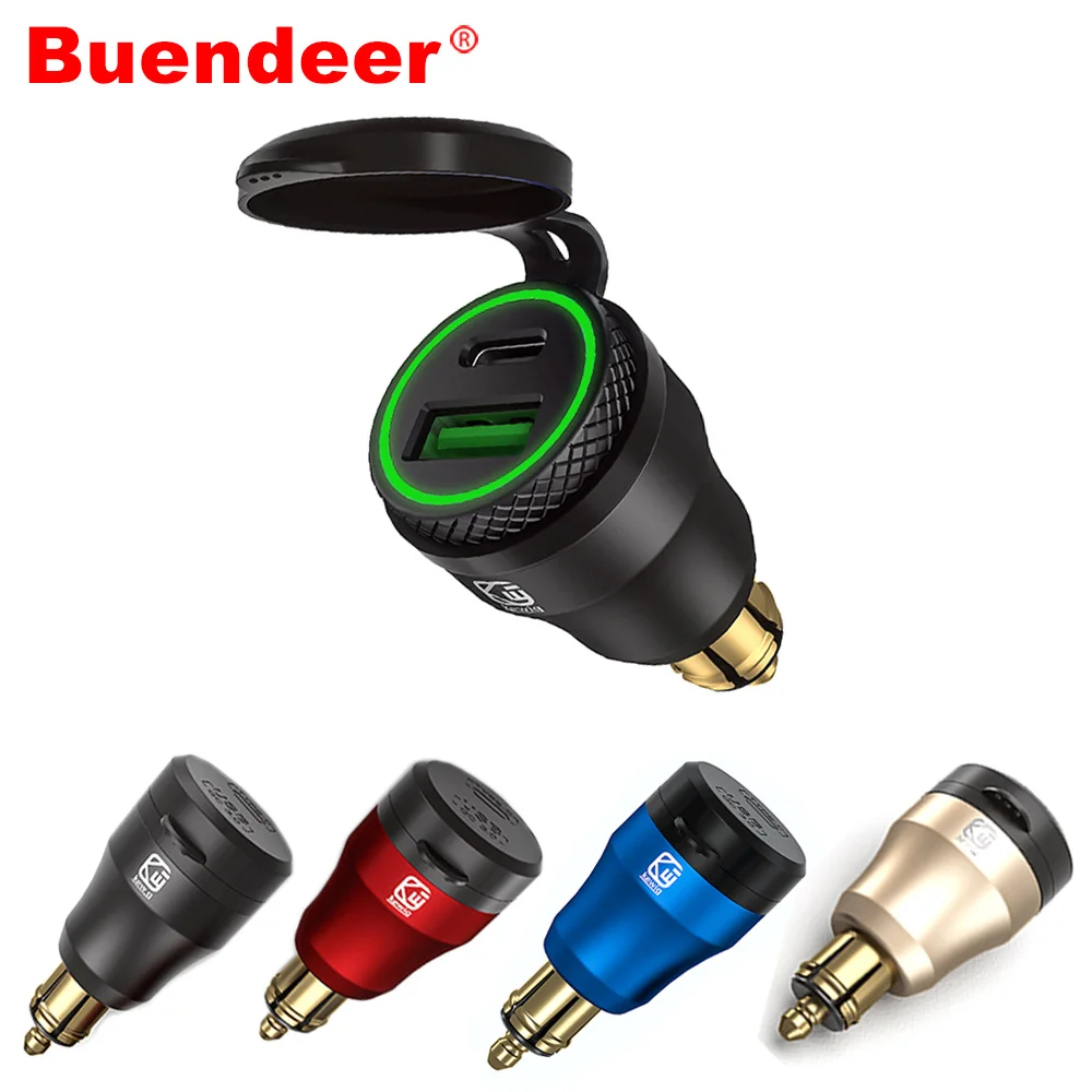

Buendeer Portable QC3.0 Quick Charger DIN USB Power Adapter DIN Socket for BMW R1200GS R1200RT /for Triumph Tiger /for Ducati