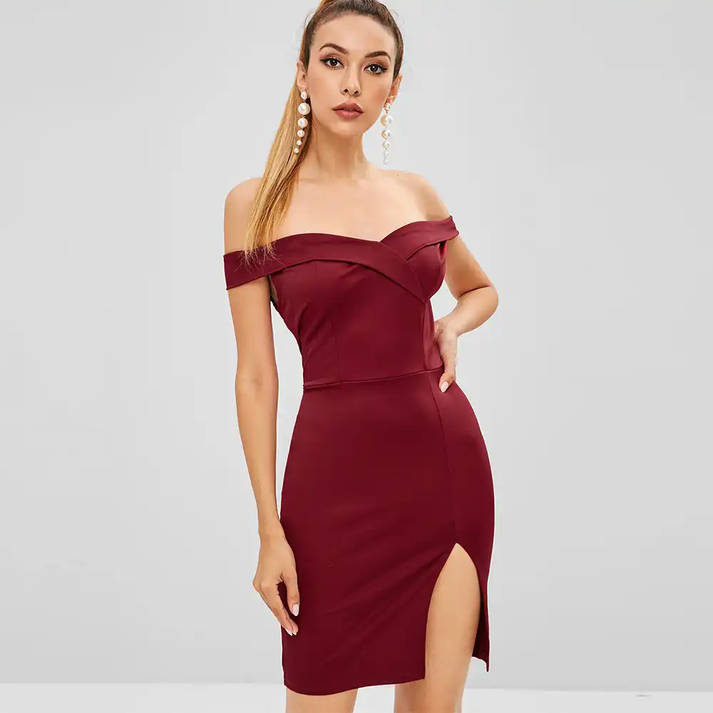 zaful red dress