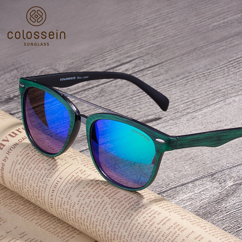

COLOSSEIN Sunglasses Women New Fashion Sun Glasses Mirror Round Brand Designer Retro Men Outdoor UV400 oculos de sol feminino