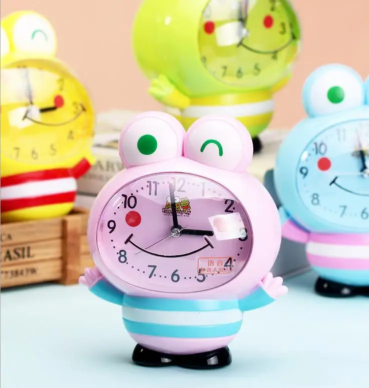 new sale kawaii student alarm clock smile frog candy color plastic