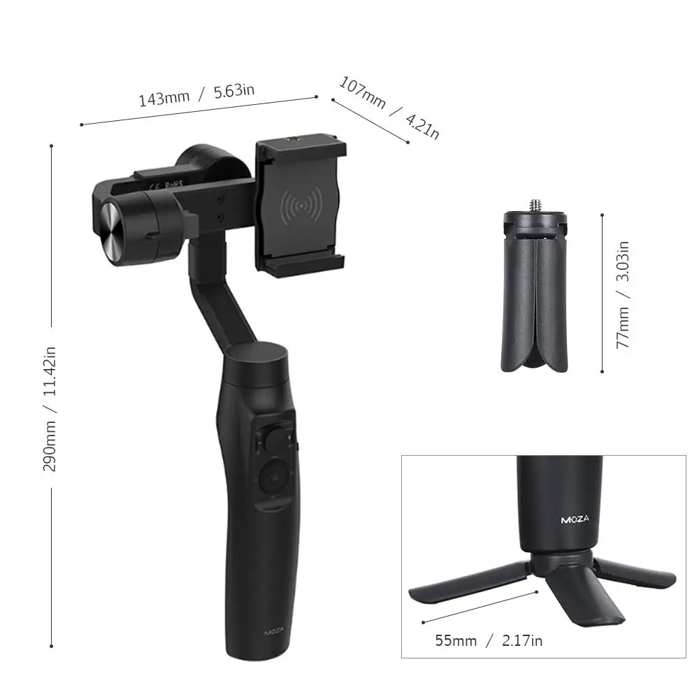 MOZA MINI MI 3-осевой портативный смартфон сотовый телефон видеокамеры Стабилизатор для iPhone X, 8 Plus, 8, 7, 6S samsung S9 S8 S7 VS Zhiyun Smooth 4 Vimble 2