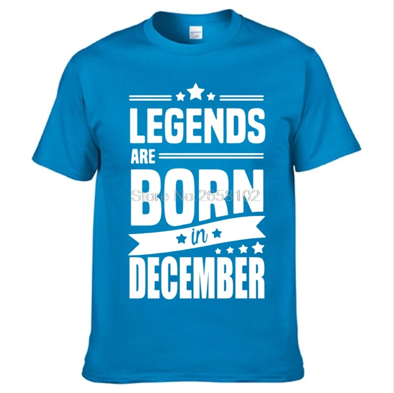 Футболка с надписью New Legends Are Born In футболка &quotдекабрь&quot подарок на день рождения