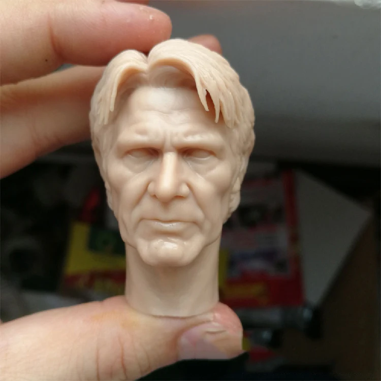 1/6 Хань соло Неокрашенная пустая голова для 12 ''фигурки тела