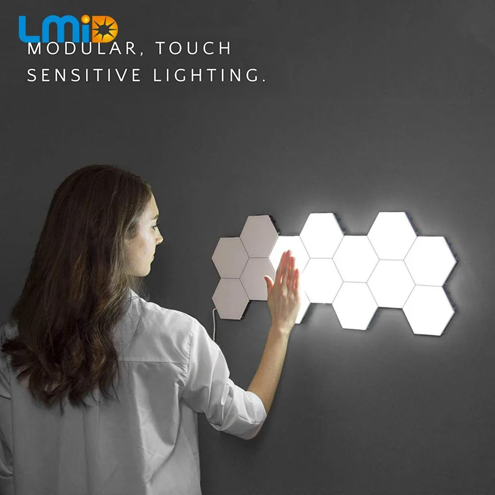 

Quantum Lamp LED Hexagonal Modular Touch Sensitive Quantum Lighting Night Light Magnetic Hexagons Creative Wall Decoration