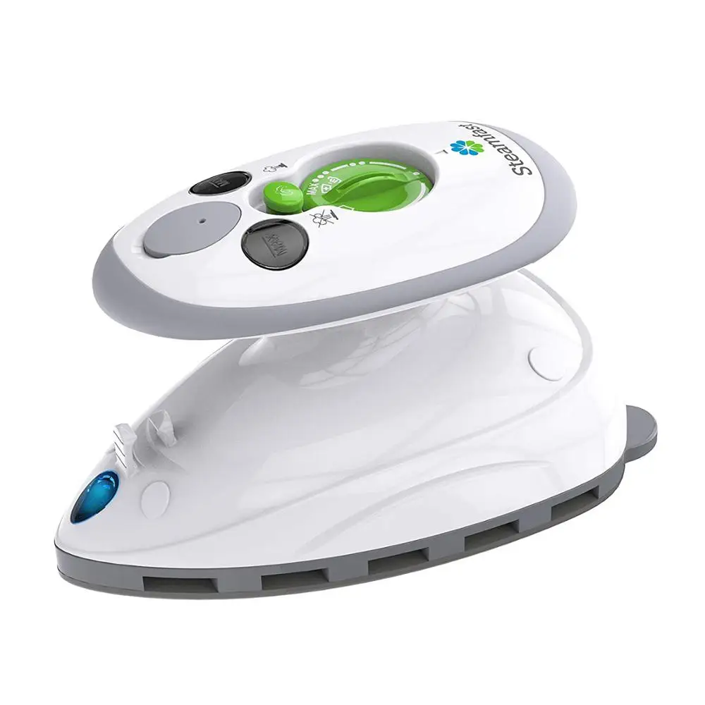 

SF-717 Mini Steam Iron with Dual Voltage Travel Bag, Non-Stick Soleplate, Anti-Slip Handle, Rapid Heating, 420W Power, White