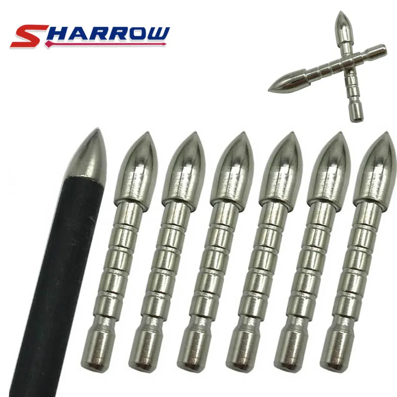 

Sharrow 10 Pieces Archery Target Arrowhead Carbon Broadhead ID 4.2mm Target Point Mixed Carbon Arrow Points