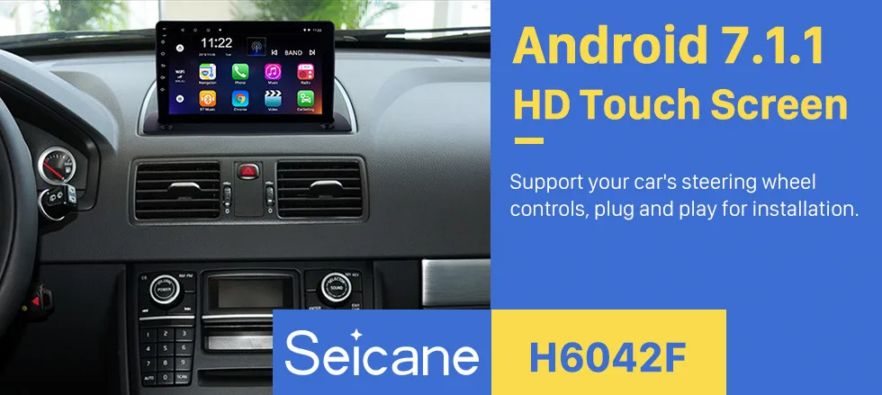 Sale Seicane Android 8.1 Car GPS Navigation for 2004-2014 Volvo XC90 9 inch Radio Multimedia Player with Bluetooth Mirror Link WIFI 0
