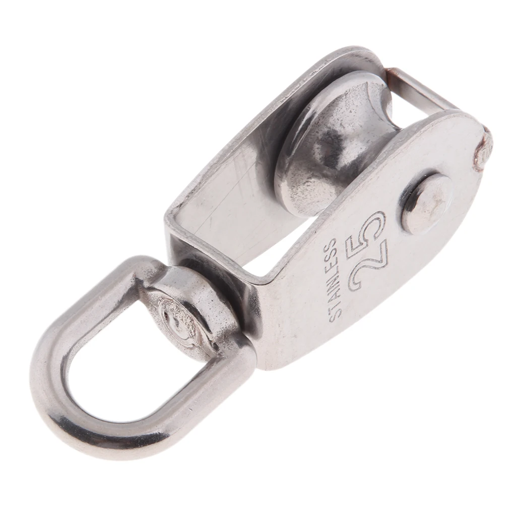 Stainless Steel Single Wheel Swivel Rigging Lifting Wheel Pulley for Wire Rope Lifting Brand New Dragging Pulley Lifting Pulley