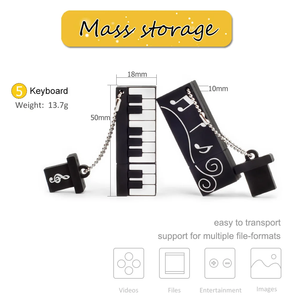 LEIZHAN USB флеш накопитель музыкальный инструмент Флешка 32 ГБ 16 8 4 Memory Stick ручка