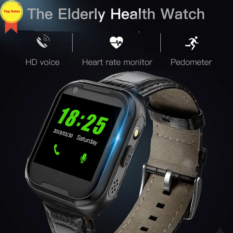 4G HD touch screen Elder Smart watch old man Heart Rate bp Watch GPS Track Watch Voice chat SOS Fall-down Alarm remote monitor