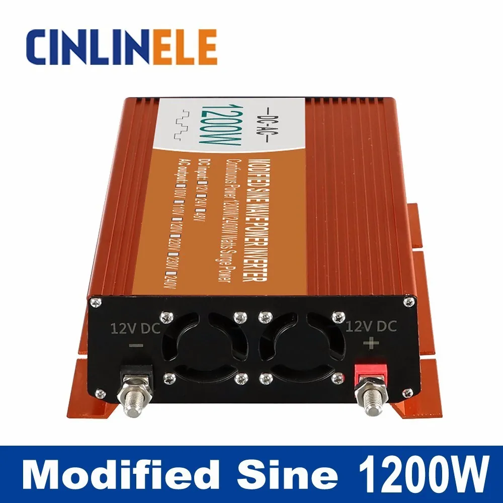 

Modified Sine Wave Inverter 1200W CLM1200A DC 12V 24V 48V to AC110V AC220V 1200W Surge Power 2400W Power Inverter Bright