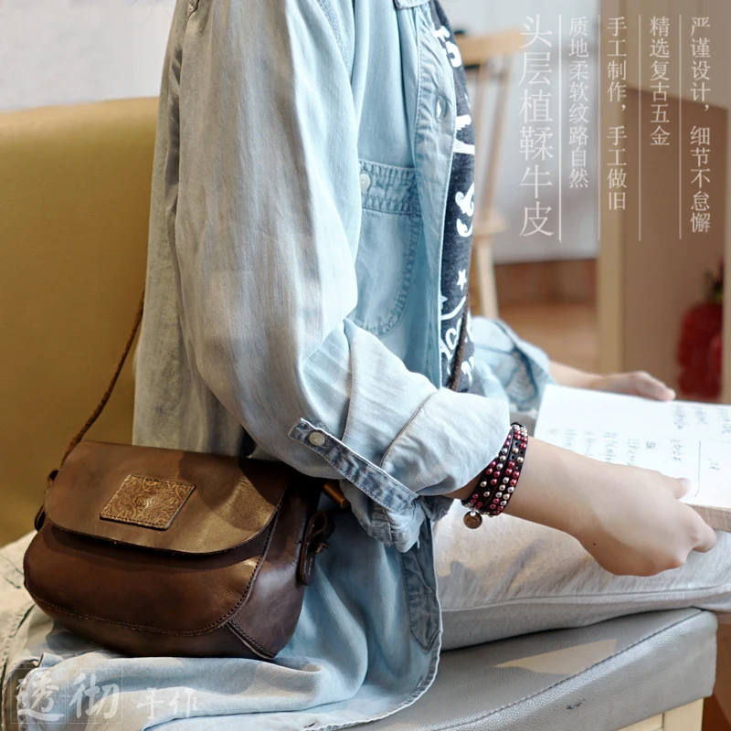 Натуральная кожа дизайнерская Ретро женская сумка-мессенджер простая классическая сумка на одно плечо для девушек популярная сумка-портфель высокого качества