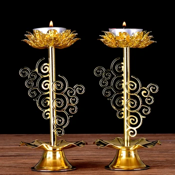 

Gold Candle Holders For Wedding Centerpieces Moro Candle Stand Lanterne Metal Candelabra Moroccan Lamp Votive Lotus Flower Art 6