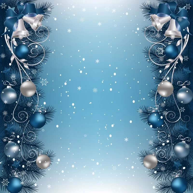 

Laeacco Winter Snow Pine Christmas Bauble Bell Snowflake Poster Photographic Backgrounds Photo Backdrops Photocall Photo Studio