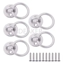 5 шт. Нержавеющая сталь M5 круглый полиэтилен высокой плотности накладка на глаза пластина u-образный крюк кольцо сварные