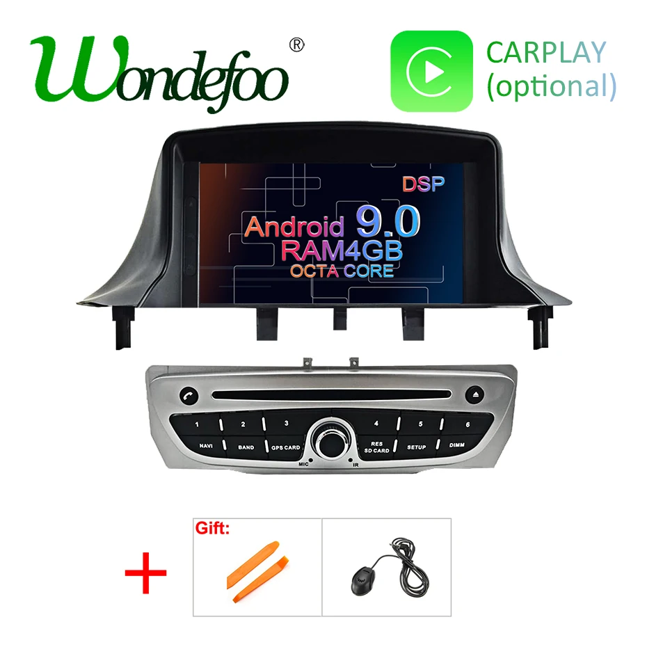 

Android 9.0 DSP 4G RAM Car GPS Radio for Renault Megane 3 2009 2010 2011 2012 Fluence DVD Player AV Output Navigation Stereo PC