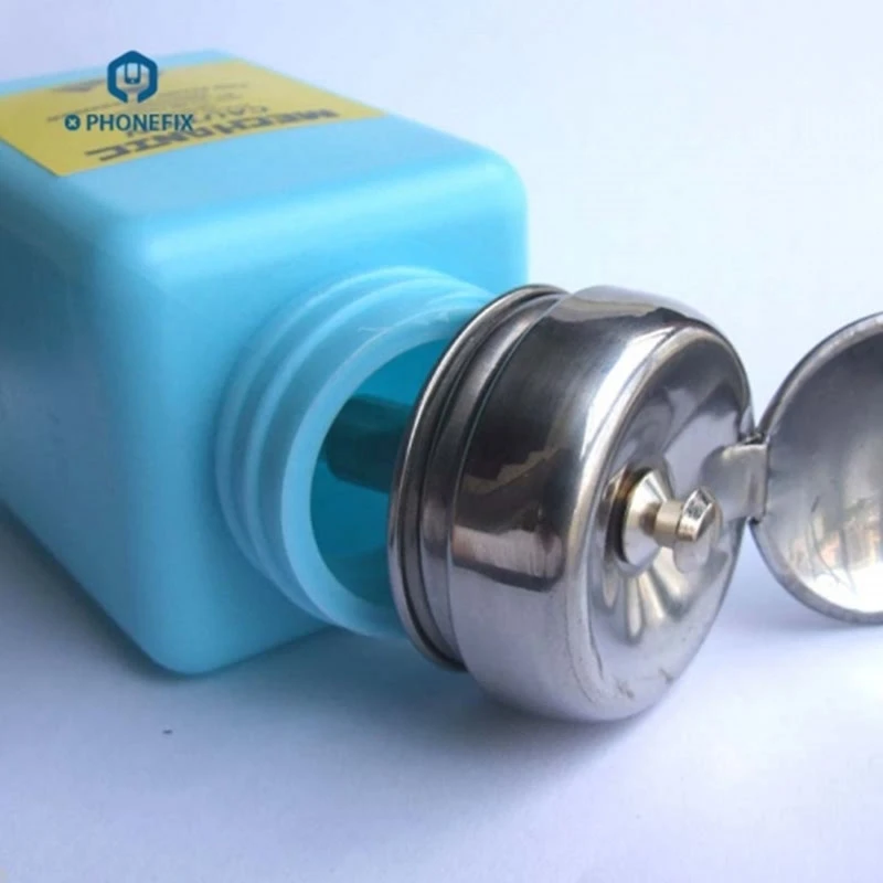 

PHONEFIX 180ML Plastic Liquid Alcohol Bottle Container for Mobile Phone Cleaning ESD Fluid Dispenser for Logic Board Repair