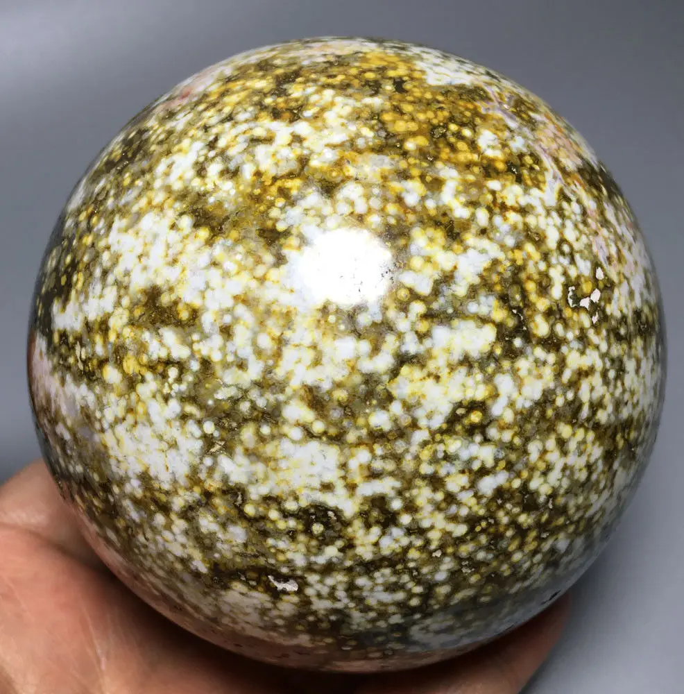 

1026g NATURAL OCEAN JASPER QUARTZ CRYSTAL BALL HEALING wedding souvenirs guests