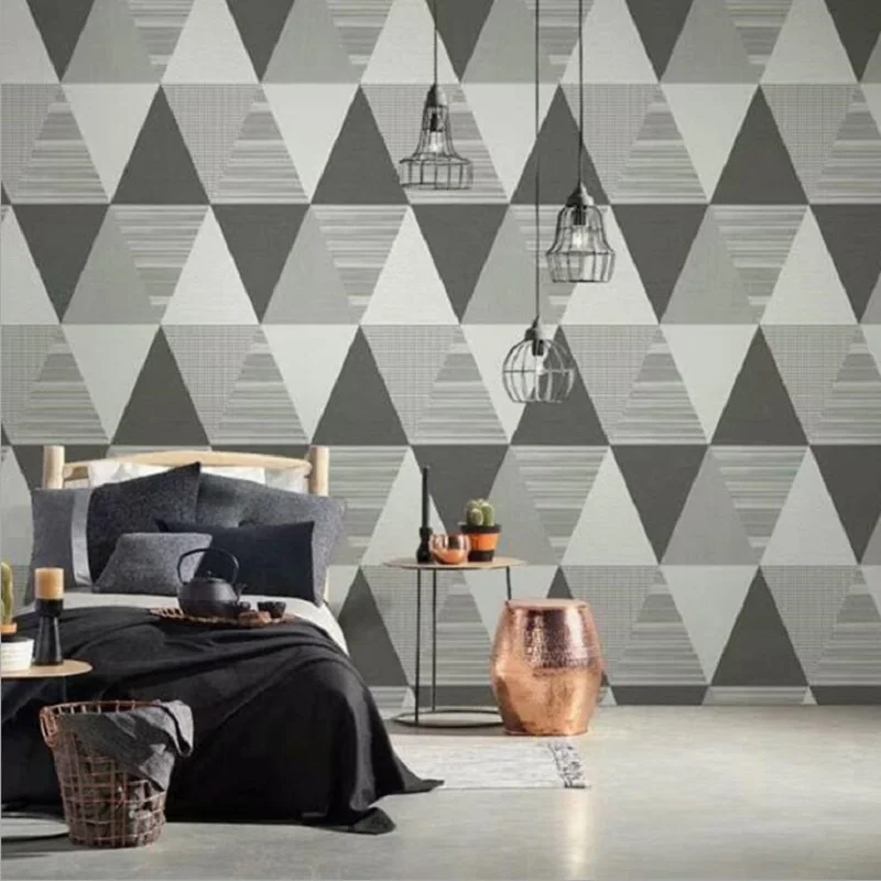 

2018 European style wallpaper roll PVC for bedding living room TV Background Wall Paper papel de parede WP18003