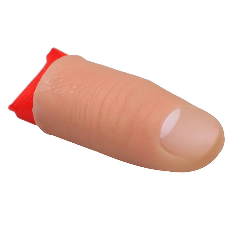 

Fashion Magic Trick Artifice Props Close Up Vanish Appearing Plastic Finger Thumb Tip Red Silk Clothing