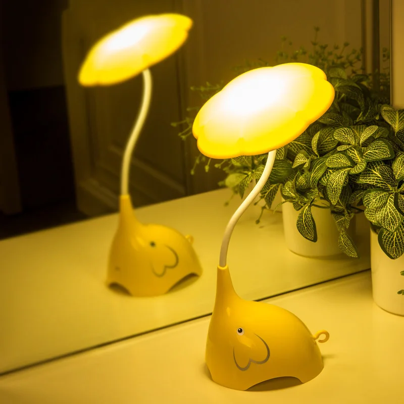 

Elephant LED Table Lamps Touch On/off Switch Desk Lamp Children Student Study Reading Book USB Rechargeable Bedside Lamps