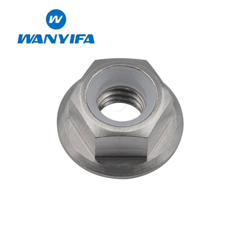 Титановая Звездочка Wanyifa Din6923 Ti TC4 Gr5 M6 M8 M10 M14 фланцевая Стопорная гайка для