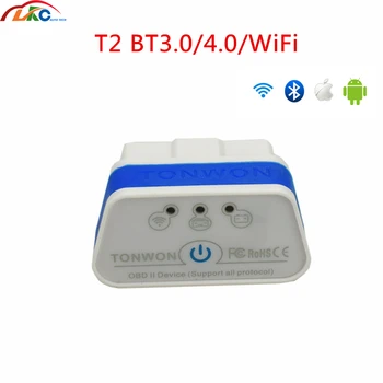 

Tonwon 2 BT3.0/4.0/WiFi Car Diagnostic Scanner Tool OBDII Device Tool Check Vehicle Engine Code Reader For iOS And Android