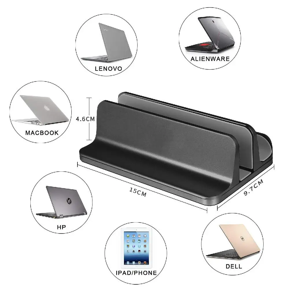 Studyset вертикальная подставка для ноутбука настольная подставка регулируемый держатель для ноутбука для MacBook Pro/Air microsoft Surface
