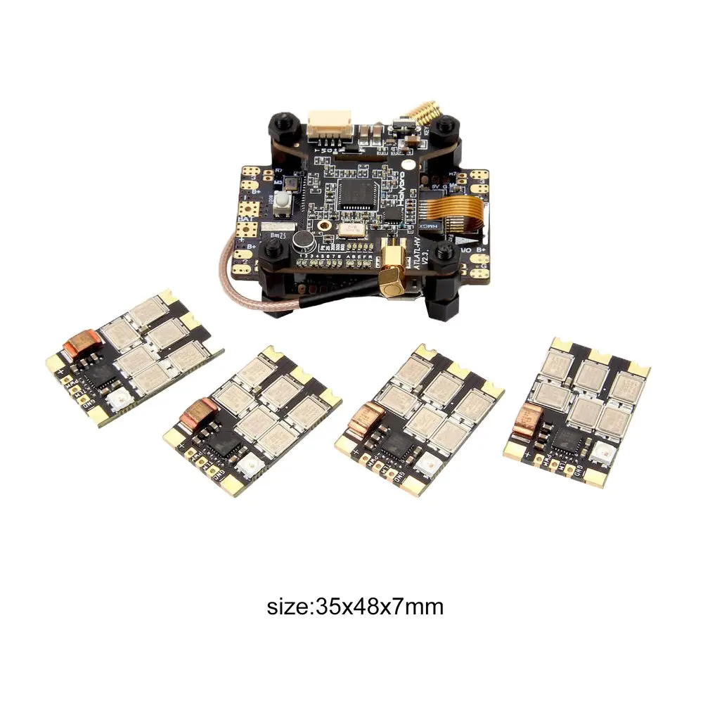 Holybro Kakute F7 AIO OSD BEC Контроллер полета и Atlatl HV V2 FPV передатчик и 4 шт. 65A BL_32 Tekko32 F3 ESC для радиоуправляемого дрона