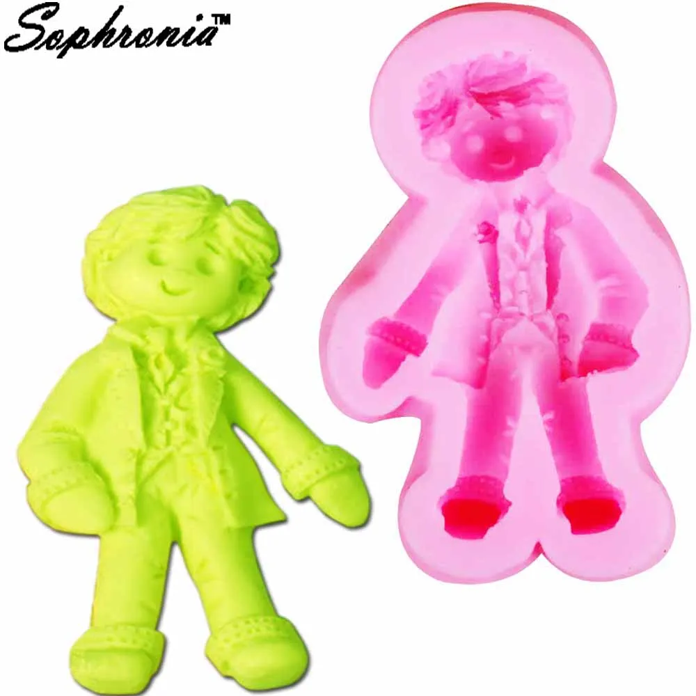 

Sophronia Doll Boy baby shape Silicone Mold Fondant, Cake Decorating Chocolate Cookie Soap Fimo Polymer Clay Resin Mold M805