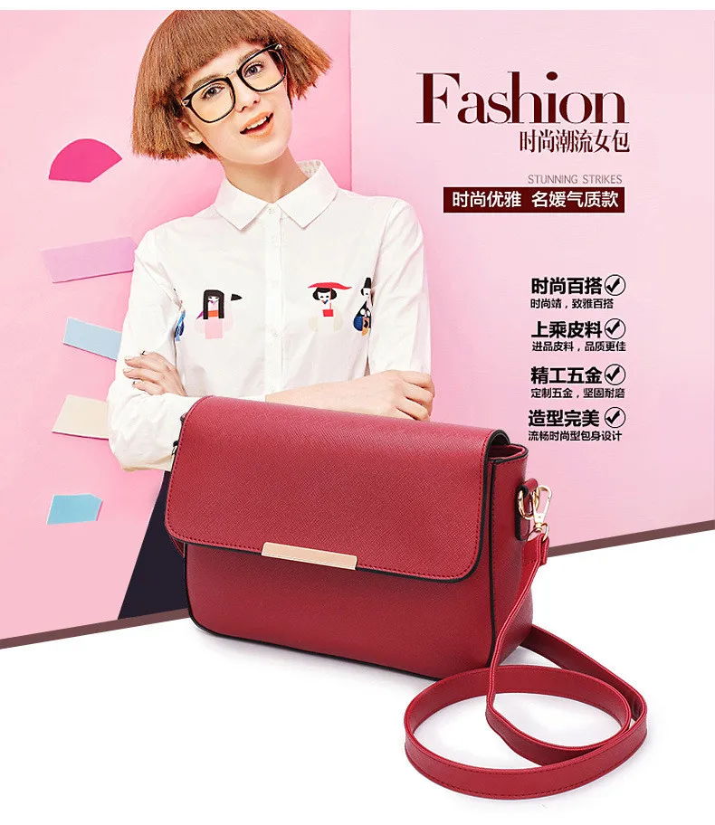 8 2016 New Female Messenger Bag Toothpick Grain Mini Small Square Package Europe And America Trend Shoulder Diagonal Handbags